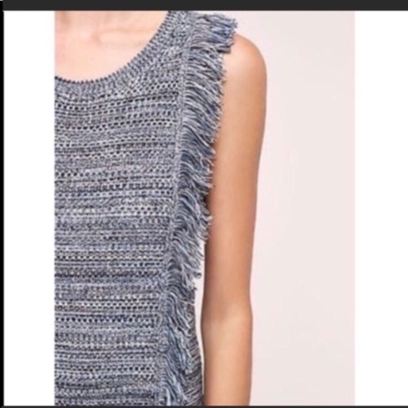 Horses Blue Fringe Sweater Dress XS - Picture 7 of 8